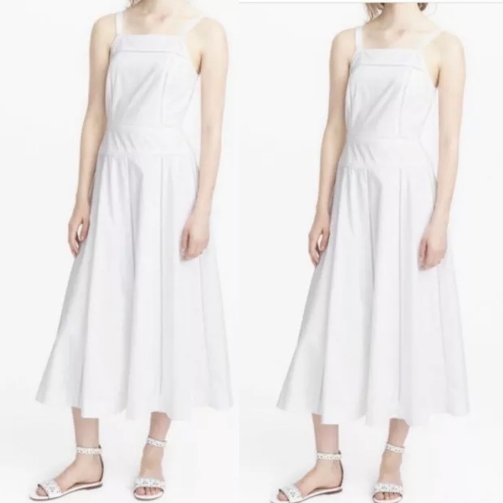 NWT J Crew  Dress White Cotton Poplin With Embroidered Details F1119 Sz 6 $198